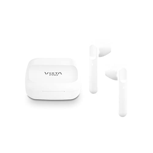 Vieta Pro - Auriculares Track 2 con Bluetooth 5.0, True Wireless, micrófono, Touch Control, autonomía de 20h, Color Blanco