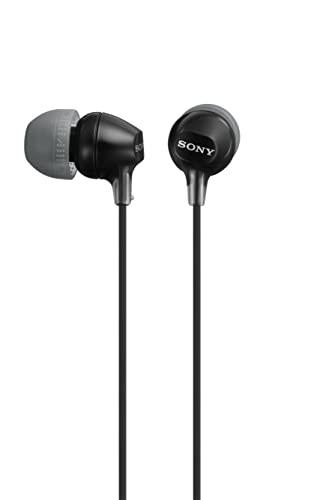 Sony MDR-EX15LP Auriculares In-Ear, Negro, 9 mm, 1 Unidad (Paquete de 1)