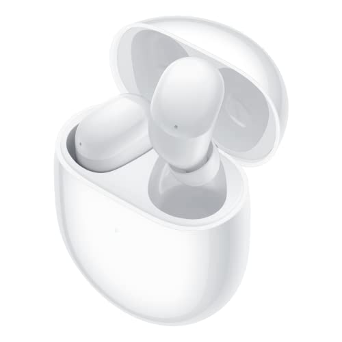 Redmi Buds 4 - Auriculares inalámbricos con cancelación activa de ruido de hasta 35 dB, hasta 6 horas de autonomía y 30 horas con el estuche de carga, color blanco (Versión ES + 3 años de garantía)