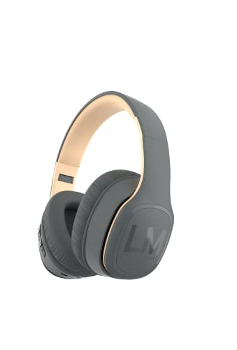 Auriculares Inalámbricos Bluetooth, Louise&Mann Auriculares Diadema Bluetooth, Cascos Plegables con Micrófono Incorporado, 30 Ore de Reproducción, Almohadillas Suaves con Su Estuche para Móvil,PC,TV