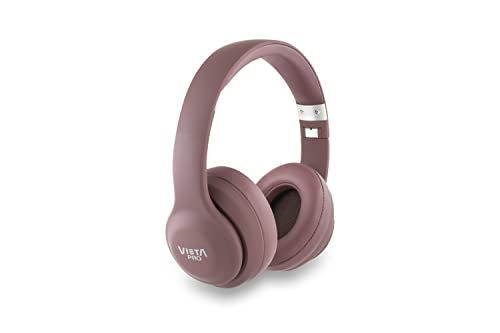 Vieta Pro Auricular Diadema #Swing, Bluetooth 5.0, Micrófono Integrado, Entrada Aux-in, función Vocie Assistant y 20 Horas de autonomía. Diadema Ajustable, Color Burdeos.