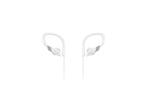 Panasonic Wings RP-BTS10E-W- Auriculares Bluetooth Deportivos (Impermeables, Uso cómodo y ultraligero, Batería duradera, Cancelación de Ruido, Carga rápida, Deporte para Iphone y Android), Blanco