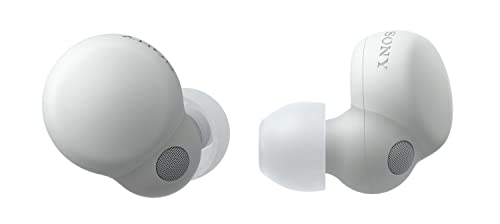 Sony Auriculares LinkBuds S True Wireless Noise Cancelling, Ultraligeros para llevarlos cómodamente Todo el día, Calidad de Llamada cristalina, hasta 20H de batería con Estuche de Carga, Blanco