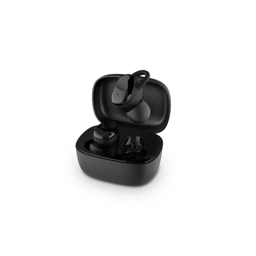 SPC Ether Sport – Auriculares inalámbricos Deportivos Bluetooth 5.0, con diseño ergonómico, Resistencia al Agua IPX7, Control táctil, Manos Libres y Estuche de Carga USB-C, Negro