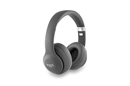 Vieta Pro Auricular Diadema #Swing, Bluetooth 5.0, Micrófono Integrado, Entrada Aux-in, función Vocie Assistant y 20 Horas de autonomía. Diadema Ajustable, Color Negro.