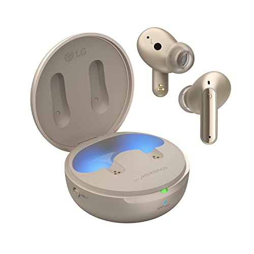 Auriculares intraurales Bluetooth LG TONE Free DFP9 con sonido Meridian y cancelación activa de ruido (ANC), compatibles con Siri y Google Assistant, TONE-DFP9E.CDEULLK Gold