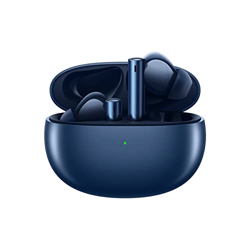 realme Buds Air 3 Auriculares Bluetooth 5.2, Auriculares Inalámbricos con Cancelación Activa de Ruido, Cascos Inalambricos Bluetooth con Micrófono Incorporado, IPX5 Deportivos, para Android iOS, Azul