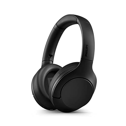 Philips TAH8506BK Wireless Noise Cancelling Over Ear Headphones, Noise Cancellation Pro, Adults Wireless Headphones, Over Ear Headphone with Mic, Bluetooth, 60 Hours Play Time, Black, Lightweight