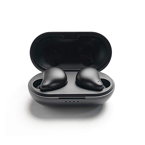 Smpl Auriculares Inalámbricos - Auriculares True Wireless Bluetooth 5.0, 15h de reproducción, conexión en un solo paso, control táctil, sonido estéreo, micrófono integrado - Negro