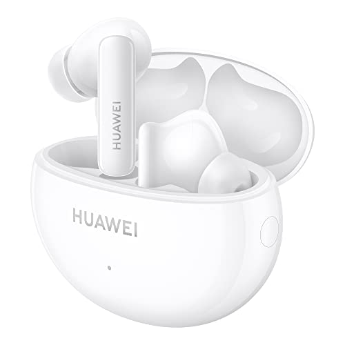 HUAWEI FreeBuds 5i, iOS y Android y Windows, Auriculares inalámbricos Bluetooth 5.2, Control Deslizar, Hi-Res Audio, 3 Modos ANC, 28 Horas de batería, IP54, Doble conexión, Blanco, 38 Meses garantía