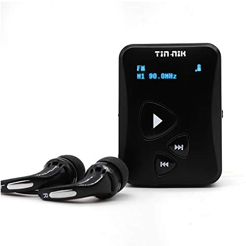 Tin-Nik DAB-398S Radio Personal portátil Dab/Dab+/FM,Mini Radio de Bolsillo Digital FM RDS con batería Recargable,Pantalla OLED para Hacer Deporte,Correr,Caminar,Marcha rápida o Montar en Bicicleta