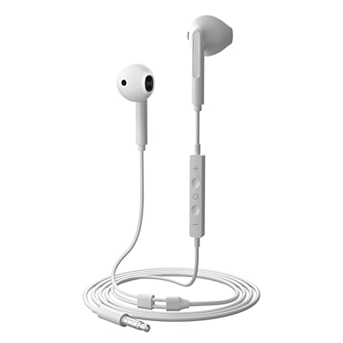 BETMI - Auriculares con Cable, Auriculares ergonómicos de Ajuste cómodo con micrófono y Control de Volumen, Auriculares Jack de 3,5 mm para iPhone, iPad, iPod, Reproductor de MP3/MP4, Color Blanco