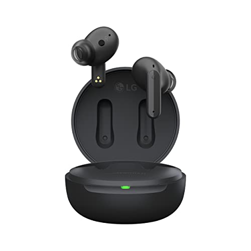 LG TONE FP5 - Auriculares True Wireless, Bluetooth 5.2, Cancelación Activa de Ruido, Sonido Meridian, Doble Micrófono, Carga Rápida, Autonomía 22h, Protección IPX4, El Sonido Absoluto, Color Negro