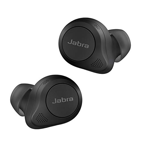 Jabra Auriculares inalámbricos Elite 85t, cancelación activa de ruido avanzada, batería de larga duración y altavoces potentes, funda de carga inalámbrica, color negro