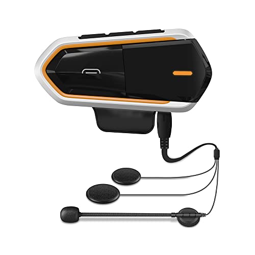 OBEST Motocicleta Bluetooth Intercomunicador,Moto Casco Auriculares,Soporte para Doble Intercomunicación/Respuesta Automática de Manos Libres/Música HD, Adecuado para Una Variedad de Cascos