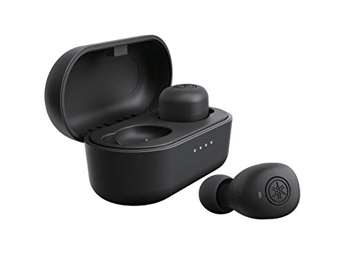 YAMAHA TW-E3B - Auriculares inalámbricos con Bluetooth, Color Negro, 6 Horas de Tiempo de reproducción con una Sola Carga, Resistente al Agua (certificación IPX5) - Incluye Funda de Carga