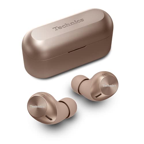 Technics EAH-AZ40E-N Auriculares Inalámbricos con Bluetooth Multipunto, Cómodos Auriculares In Ear, Hasta 7,5 Horas de Reproducción, Oro Rosa