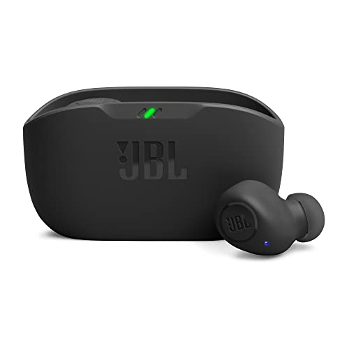 JBL Wave Buds, Auriculares inalámbricos In-Ear con Resistencia al Agua IP54 e IPX2, Bajos potentes y 32 Horas de duración de la batería, en Negro