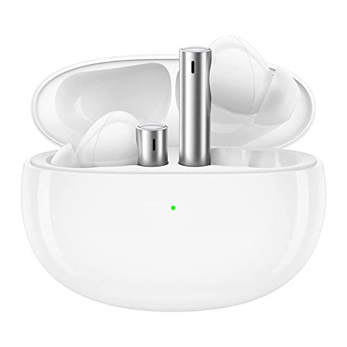 realme Buds Air 3 Auriculares Bluetooth 5.2, Auriculares Inalámbricos con Cancelación Activa de Ruido, Cascos Inalambricos Bluetooth con Micrófono Incorporado, IPX5 Deportivos Para Android iOS, Blanco