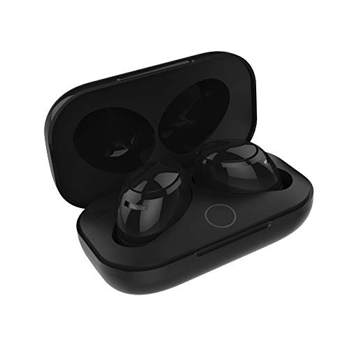 Celly Auriculares Bluetooth True Wireless TWS con Micrófono, BH Twins Air Auriculares Inalámbricos (In-Ear, Binaural, Intraaural) Sonido Estéreo Control Remoto con Caja de Carga Portátil. Negro