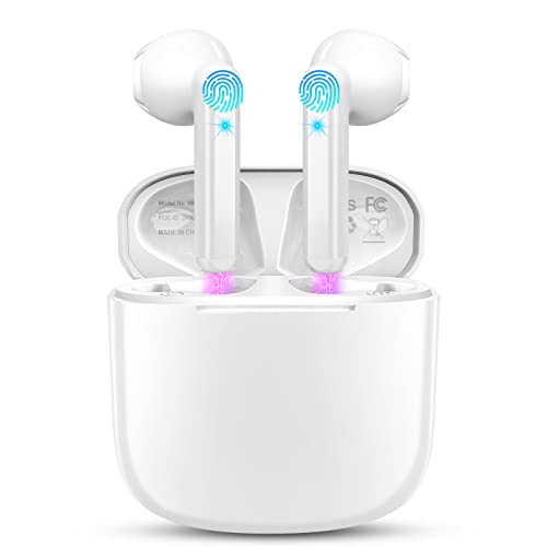 Auriculares Inalámbricos, Mini Auriculares Bluetooth 5.3 con 4 ENC Micrófonos, Cascos Inalambricos HiFi Estéreo e Control Táctil, IP7 Impermeable 35H Cancelación de Ruido In-Ear Bluetooth Auriculares