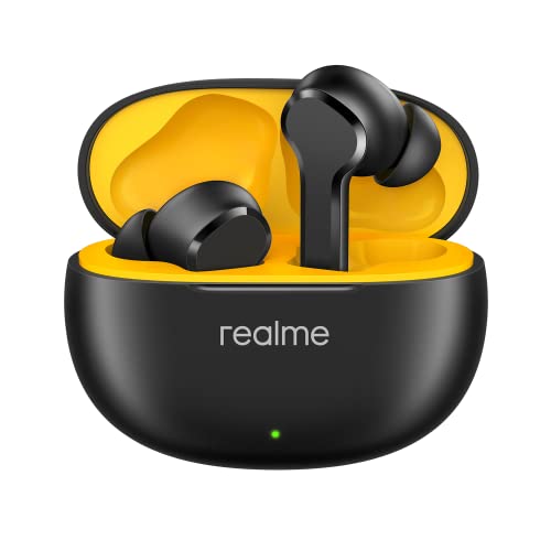 realme Buds T100 - Auriculares inalámbricos, Bluetooth 5.3, Resistencia al Agua IPX5, Cancelación de Ruido para Llamadas,hasta 28 Horas de reproducción, Incluye Estuche de Carga, Negro