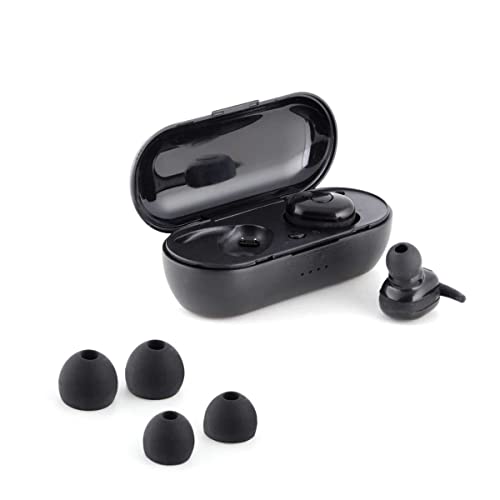 InnovaGoods® Auriculares Inalámbricos, Cascos inalambricos Bluetooth con Carga magnética, Auriculares Bluetooth, botón Inteligente de Control, Auriculares inalambricos Bluetooth, Negro