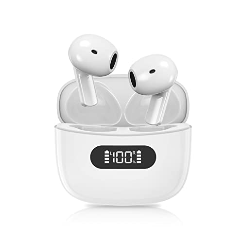 Auriculares Inalambricos, Auriculares Bluetooth 5.2 con Microfono, Cascos inalambricos Bluetooth 30 Horas de Reproducción, con HiFi Estéreo, Llamadas en HD, IPX7 Impermeable para Running Trabajos