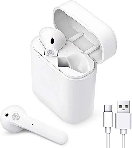 Auriculares Inalámbricos Bluetooth 5.0, Auriculares Bluetooth Deportivos IPX5 Impermeable, In-Ear Cascos Bluetooth Inalámbricos con Microfono Dual y Caja de Carga para Android/Samsung/Huawei/Xiaomi