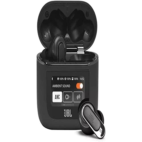 JBL Tour Pro 2, Auriculares In Ear inalámbricos con Estuche de Carga Inteligente, tecnología Bluetooth y de cancelación de Ruido, Llamadas Manos Libres y hasta 40 Horas de autonomía, en Negro