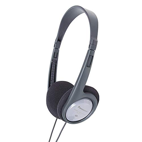 Panasonic RP-HT090E-H Auriculares con Cable Largo, Ligeros y Ajuste Cómodo, con Sistema XBS y Control de Volumen en el Cable, Plata