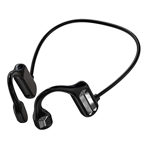 Auriculares de conducción de Aire Abiertos, Auriculares Bluetooth de conducción ósea con micrófono, IP55 Impermeables, Resistentes al Sudor, inalámbricos, para Ciclismo, Gimnasio, conducción