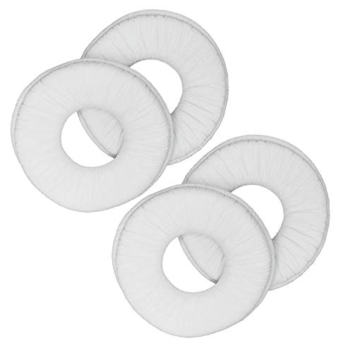 POFET 2 pares de almohadillas para orejas de repuesto con cancelación de ruido, compatibles con auriculares MDR-V150 V250 V300 V200 ZX100 ZX110 ZX300, color blanco