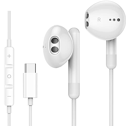 BENEWY Auriculares USB Tipo C, Auriculares In-Ear con Cable USB C, Auriculares Tipo C con Microfono y Control de Volumen, Auriculares USB C para Samsung S20/S21/S22, Pixel 6/5/4/3XL, Huawei P50/P40