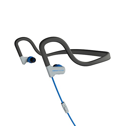 Energy Sistem Sport 2 - Auriculares Deportivos intrauditivos (Neckband-fit, tecnología Sweatproof, Control de reproducción, micrófono) Color Azul