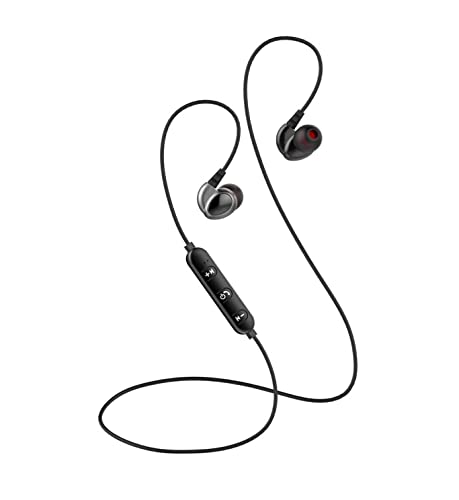 LEICKE In-Ear Inalámbricos con Mic Auriculares Cascos Deportivos,Tapones de Silicona Resistentes al Agua IPX6, compatibles con iOS y Android, para iPhone, Samsung, Huawei,Xiaomi, Androida