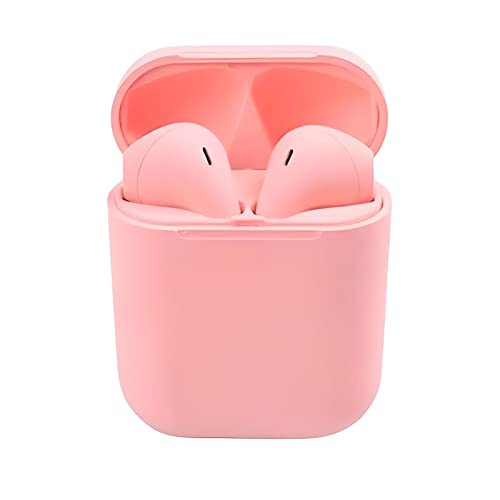 EUROXANTY Auriculares inalámbricos | Cascos inalámbricos | Auriculares Bluetooth para iPhone y Android | Cascos Bluetooth 5.2 | True Wireless Headphones | Auriculares de Botón con Micrófono | Rosa