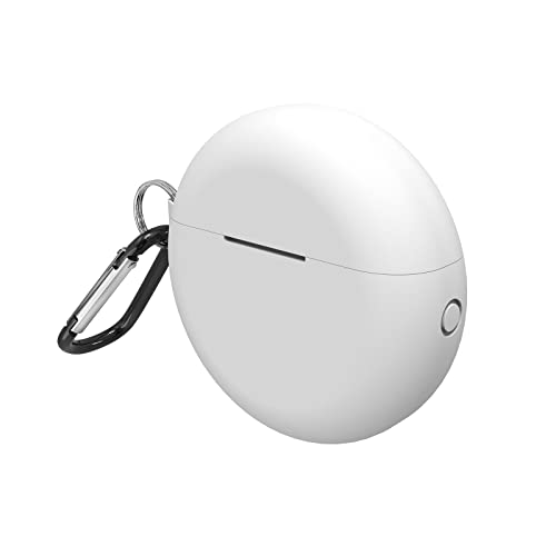 Geekria Funda de silicona para HUAWEÎ FreeBuds 3, funda de carga, funda protectora de transporte, bolsa de viaje, compatible con auriculares inalámbricos HUAWEÎ FreeBuds3 2019 (blanco)