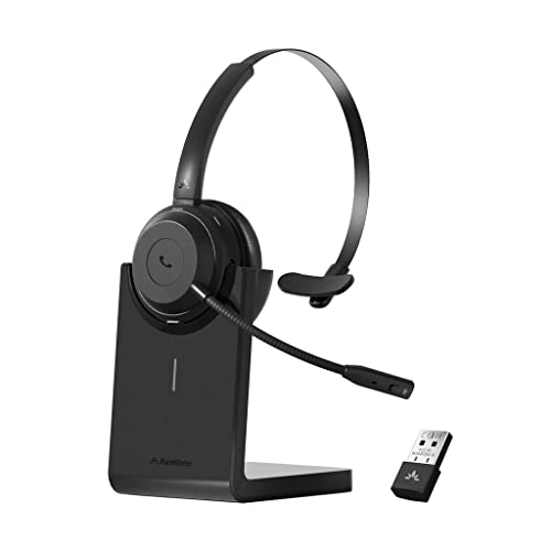 Avantree Alto Solo - Auriculares inalámbricos Bluetooth 5.1 Adaptador USB Micro cancelación Ruido, tfno Asistencia PC, Interruptor Silencio, luz indicación Actividad, Uso Cable Ordenador portátil