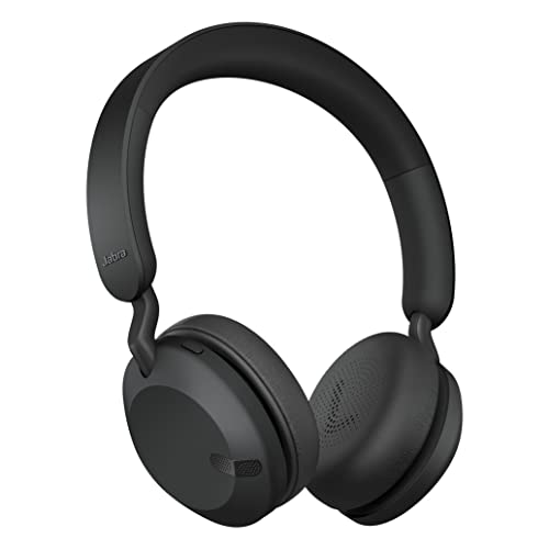 Jabra Elite 45h – Auriculares Inalámbricos On-Ear Compactos y Plegables – hasta 50 Horas de Batería – Tecnología de Llamadas a Dos Micrófonos – Negro