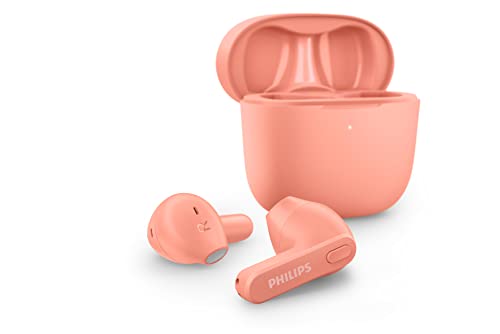 Philips TAT2236PK/00 Auriculares inalámbricos, Auriculares intrauditivos, Estuche de Carga Delgado, Resistente a Salpicaduras y Sudor, Bluetooth, 18 Horas de reproducción, micrófono Integrado, Rose