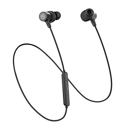 SoundPEATS Q30HD Auriculares Bluetooth Estéreo Magnéticos In-Ear Bluetooth IPX6 Cascos Resistentes al Sudor con Micrófono para Deportivos, Graves Inmersivos Controladores aptX-HD de 10 mm,13 Horas