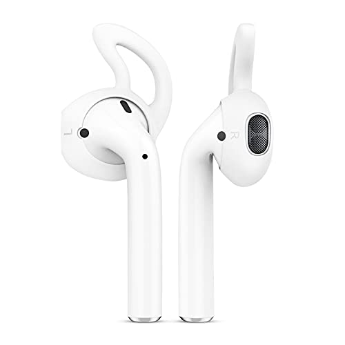 Amial Europe - Almohadillas Auriculares Compatible con AirPods EarPods [4 Pares] Earphones Orejeras Protectoras de Silicona [Flexible Suave Anti-Slip] [Calidad Extra] (Blanco)