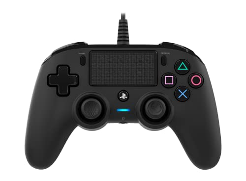 Nacon - Compact Mando con licencia Oficial Sony para PS4 y PC, Gaming Controller con Cable - Negro