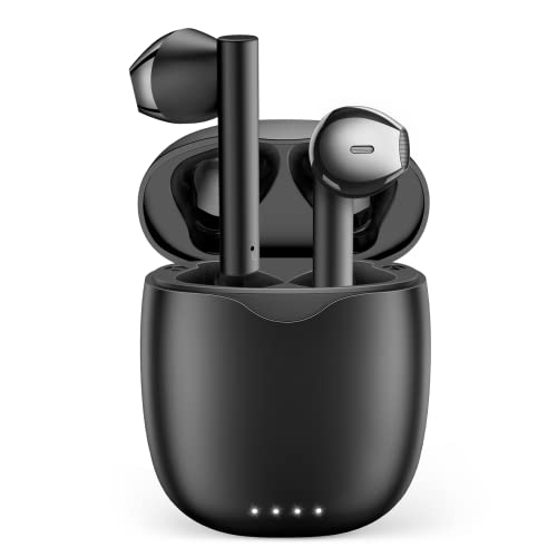 kauguo Auriculares Inalambricos Cascos Bluetooth 5.1 con Micrófono HiFi Estéreo Control Táctil IPX6 Impermeable 30 Hora USB-C Carga Rápida para iPhone Huawei Xiaomi Samsung Android(Negro)