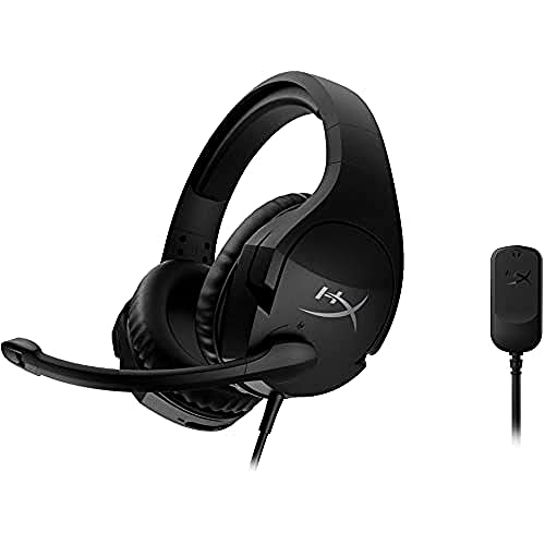 HyperX Cloud Stinger S auriculares para juegos, para PC, sonido envolvente virtual 7.1, espuma viscoeslástica, controles deslizantes de acero duraderos, micrófono con cancelación de sonido