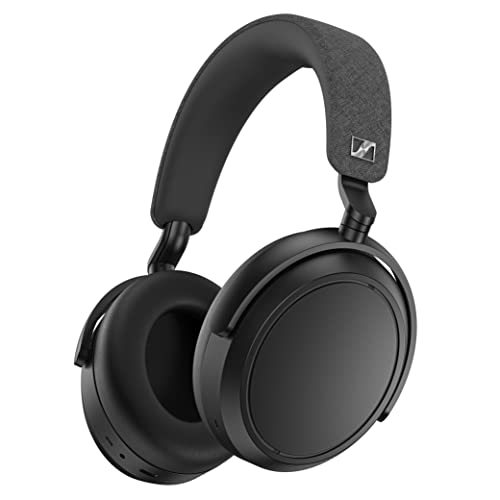 Auriculares Sennheiser MOMENTUM 4 Wireless: auriculares Bluetooth para llamadas nítidas con cancelación de ruido adaptativa, 60 horas de duración de la batería, sonido personalizable – Negro