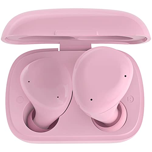 Amazon Brand - Eono Auriculares inalámbricos - Eonobuds2 Auriculares Bluetooth 5.2 con Micrófonos - Cascos Inalambricos Bluetooth IPX7 Impermeable Auriculares Inalambricos Deportivos(Rosa)