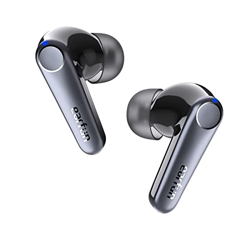 EarFun Auriculares inalámbricos Bluetooth 5.3, Air Pro 3 Auriculares cancelación de Ruido Activa 43dB, Sonido HiFi de Qualcomm aptX Adaptive, 6 Micrófonos CVC 8.0, Multipunto, Batería 45H, App