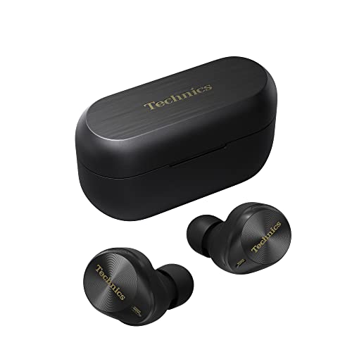 Technics EAH-AZ80E-K Auriculares Inalámbricos con Cancelación De Ruido, Bluetooth Multipunto, Cómodos Intraurales, Micrófono Integrado, Ajuste Personalizable, 7 Horas de Tiempo De Reproducción, Negro